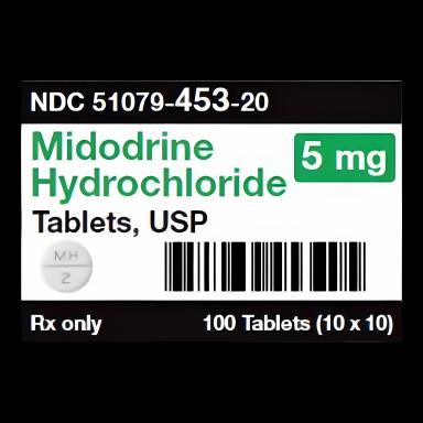 Midodrine HCl 5 mg Tablets by Mylan Pharmaceuticals - 100 Tablet Blister Pack