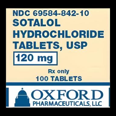 Sotalol HCl 120 mg Tablet by Oxford Pharmaceuticals - Beta-Blocker for Arrhythmias