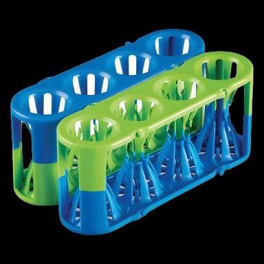Adapt-A-Rack® Open-Sided Test Tube Rack 4 Place for 5 to 50 mL Tubes in Blue/Green