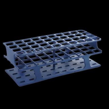 OneRack® Full-Size Test Tube Rack, 40-Place, 10-18 mL Tubes, Blue, Durable POM