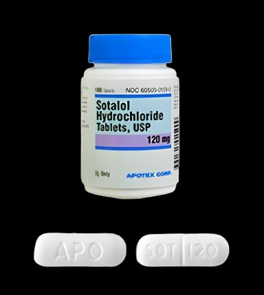 Sotalol HCl 120 mg Tablet for Arrhythmia - Bottle of 100 Tablets