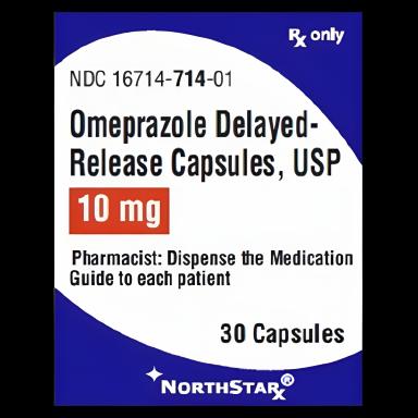 Omeprazole 10 mg Capsules for Acid Reflux & Heartburn Relief - 30 Count