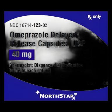 Omeprazole 40 mg Capsules by NorthStar Rx - Bottle of 100 for Acid Reflux & GERD