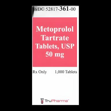 Metoprolol Tartrate 50 mg Tablets by Trupharma - 1,000 Count Bottle