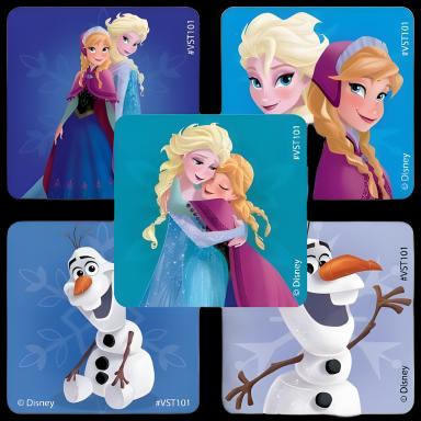 ValueStickers™ 250/Roll - 1.625 Inch Frozen Theme for Healthcare Settings