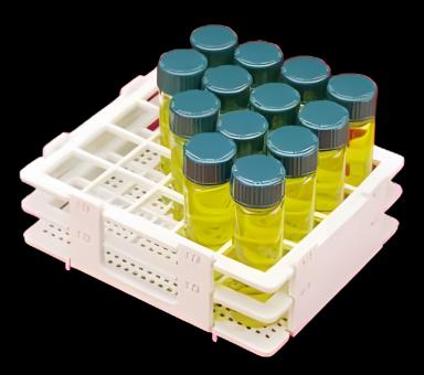 Stacking Test Tube Rack SP Scienceware™ No-Wire™ 30 Place 16 mm Tube Size White 4-1/8 X 5-1/8 X 1-3/4 Inch