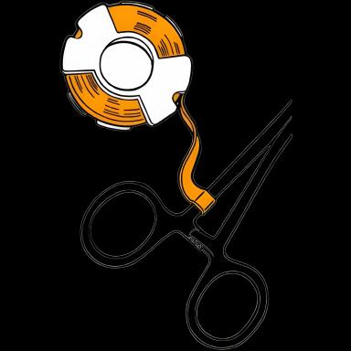 Blank Label Tape Barkley® Colored Identification Tape Orange Tape