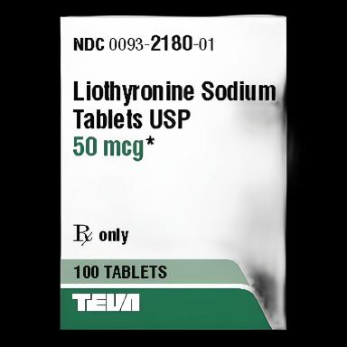 Liothyronine Sodium 50 mcg Tablet Bottle 100 Tablets - 00093218001