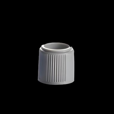 T501 Cap Series Tube Closure Polypropylene Screw Cap with Lip Seal Gray For External Threaded Sample Tube NonSterile