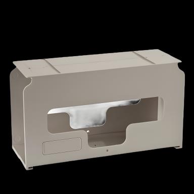 Glove Box Holder SharpSafety™In-Room™ Horizontal or Vertical Mounted 2-Box Capacity Beige 4-1/2 X 8 X 12-1/2 Inch Plastic