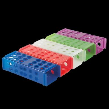 Versatile 4-Way Test Tube Rack for Laboratory Use - Fits Multiple Tube Sizes