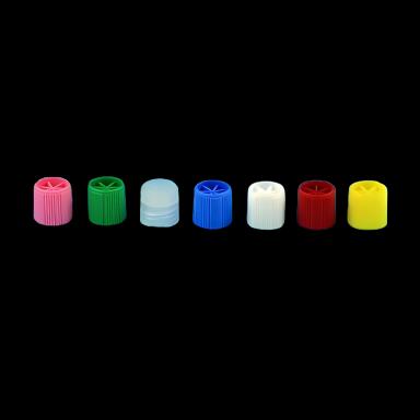 Globe® Scientific Polypropylene Screw Cap, Yellow - For External Thread Sample Storage Tubes