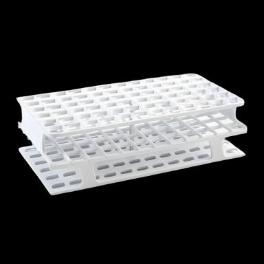 OneRack® Full Size Test Tube Rack, 40 Place, 10-18 mL, Fiberglass-Reinforced POM, White