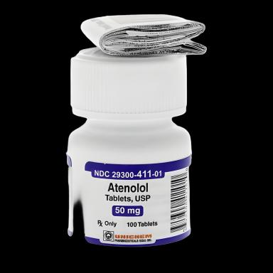 Atenolol 50 mg Tablets by Unichem Pharmaceuticals - Bottle of 100