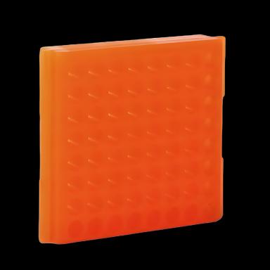 Microcentrifuge Test Tube Rack 64 Place 0.5 mL Tube Size / Reverse Side 1.5 to 2.0 mL Tube Size Orange
