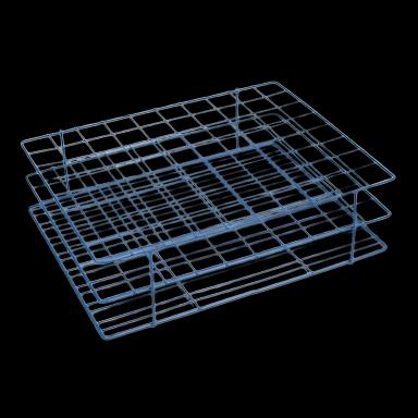 Wire Rack Test Tube Rack 80 Place 16 to 20 mm Tube Size Blue 3-1/8 X 7-3/5 X 9-1/2 Inch
