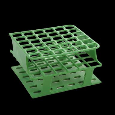 OneRack® Half Size Test Tube Rack, 36 Place, 5-10 mL, Green, Fiberglass-Reinforced POM
