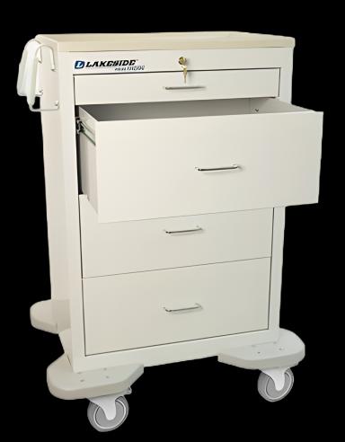 Medication Cart Steel 25 X 32 X 46-1/4 Inch Traffic White