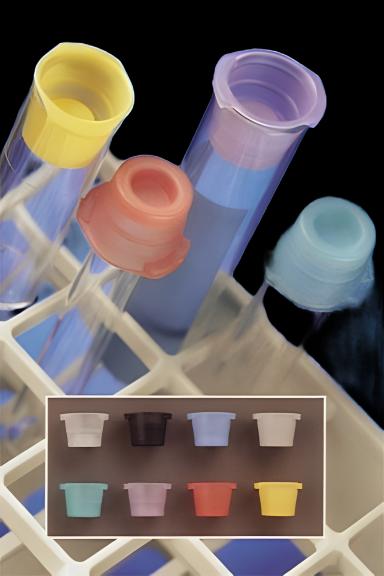 Fisherbrand™ VersaClosure™ Tube Closure LDPE Inside Tube / Over Rim Black For 10 mm / 12 mm / 13 mm / 16 mm Test Tubes NonSterile