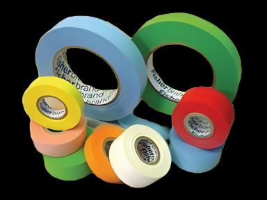 Blank Label Tape Barkley® Colored Identification Tape White Paper 1-1/2 Inch X 14 Yard