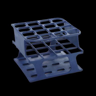 OneRack® Full Size Test Tube Rack, 72 Place, 5-10mL, Blue, Fiberglass-Reinforced POM - HS27511B