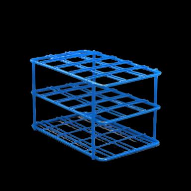 Poxygrid® 15-Place Epoxy-Coated Steel Wire Test Tube Rack for 15mL Tubes, Blue