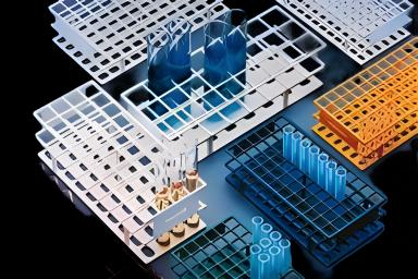 Test Tube Rack Nalgene™ Unwire™ 72 Place 16 mm Tube SIze Blue 70 X 127 X 248 mm