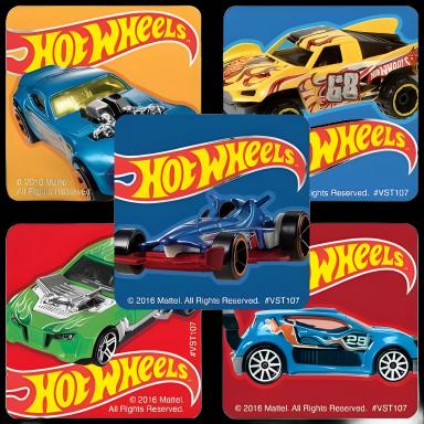 Value Stickers™ Hot Wheels Themed Stickers for Patient Rewards - 250/Roll