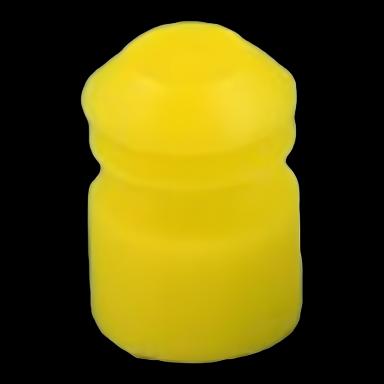 McKesson 13mm Yellow Polyethylene Flanged Plug Caps for Blood Drawing & Culture Tubes