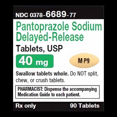 Pantoprazole Sodium 40 mg Tablet Bottle 90 Tablets - 00378668977