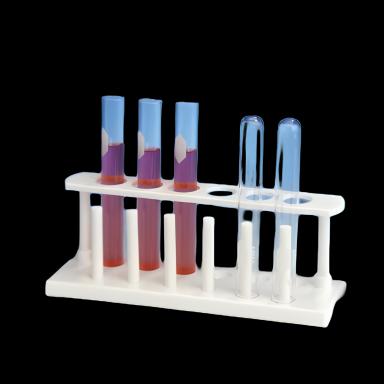 Test Tube Rack 6 Place 20 to 25 mm Tube Size White 3 X 3-5/8 X 9-1/2 Inch