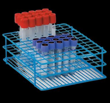 Test Tube Rack 108 Place 3 to 7 mL Tube Size Blue 2-1/4 X 6-1/4 X 8 Inch