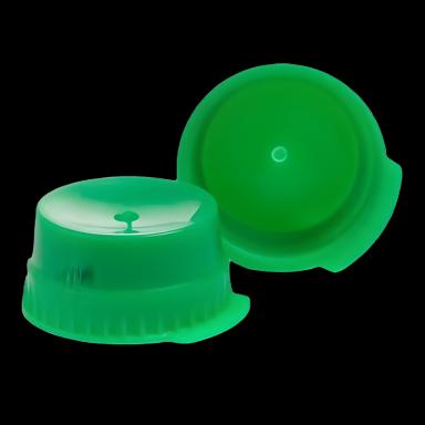 McKesson Green Polyethylene Snap Cap 16mm - NonSterile Tube Closure for Laboratory Use