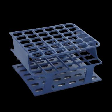 OneRack® Half Size Test Tube Rack, 36-Place, 5-10 mL, Blue, Durable POM