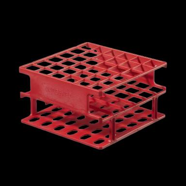 Nalgene™ Unwire™ Half Rack Test Tube Rack, 36-Place, 13mm, Red - Acetal Plastic