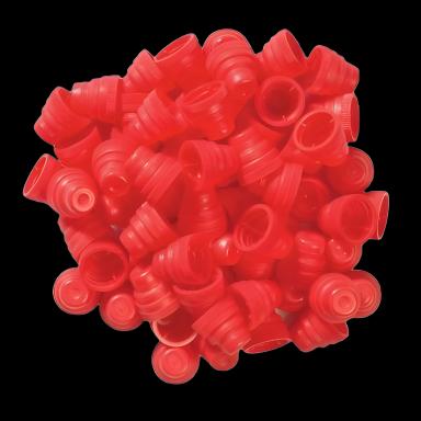 Tube Closure Polyethylene Plug Cap Red For use with Test Tubes, Centrifuge Tubes and Specialty Tubes NonSterile