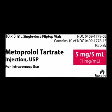 Metoprolol Tartrate, Preservative Free 1 mg / mL Injection Single-Dose Vial 5 mL