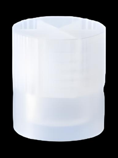 LDPE Skirted Push Cap for 13mm Tubes - Clear, Latex-Free
