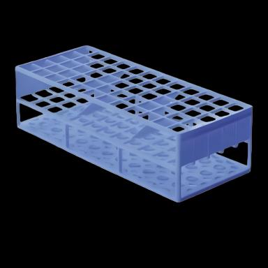 Heavy-Duty Test Tube Rack 60 Place 17 mm Tube Size Blue 3-7/8 X 9-2/5 Inch