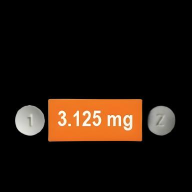 Carvedilol 3.125 mg Tablet Bottle 100 Tablets - 68382009201