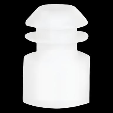 McKesson 16mm White Polyethylene Flanged Plug Cap for Blood Drawing & Culture Tubes