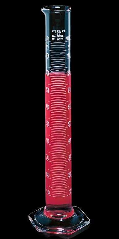 Graduated Cylinder Double-Scale Pyrex Borosilicate Glass 100 mL