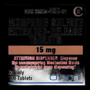 Morphine Sulfate 15 mg Tablets by Ranbaxy - Bottle of 100 | CII Opiate Agonist