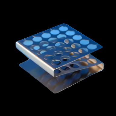 Z-Shape Test Tube Rack 25 Place 12 to 13 mm Tube Size Metallic 1-1/2 X 4-1/4 X 4-1/2 Inch