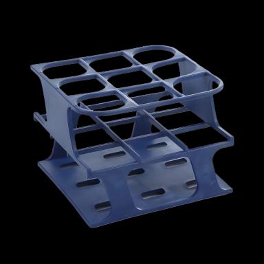 OneRack® Half Size Test Tube Rack, 9 Place, 15-50 mL, Blue, Autoclavable