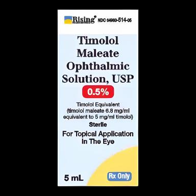 Timolol Maleate 0.5% Ophthalmic Solution - 5 mL Dropper Bottle for Glaucoma Treatment