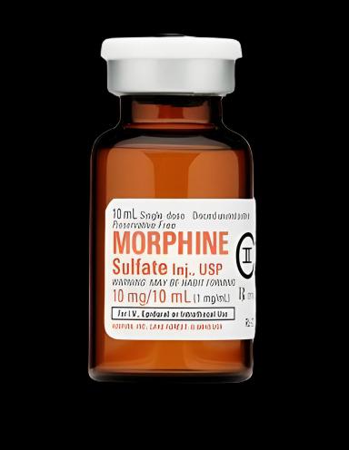Morphine Sulfate, Preservative Free 1 mg / mL Injection Single-Dose Vial 10 mL CII