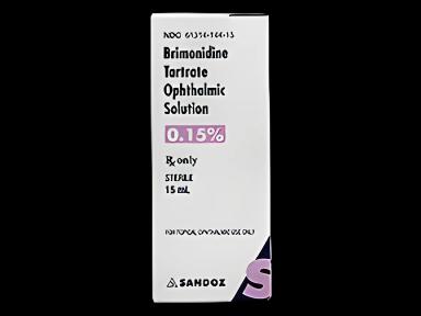 Brimonidine Tartrate 0.15% Ophthalmic Solution by Sandoz - 15 mL Dropper Bottle