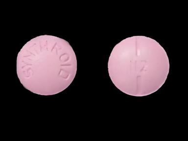 Synthroid® Levothyroxine Sodium 112 mcg Tablet Bottle 90 Tablets