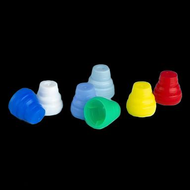 Globe Scientific Polyethylene Plug Cap Green for Laboratory Tubes 10mm-16mm